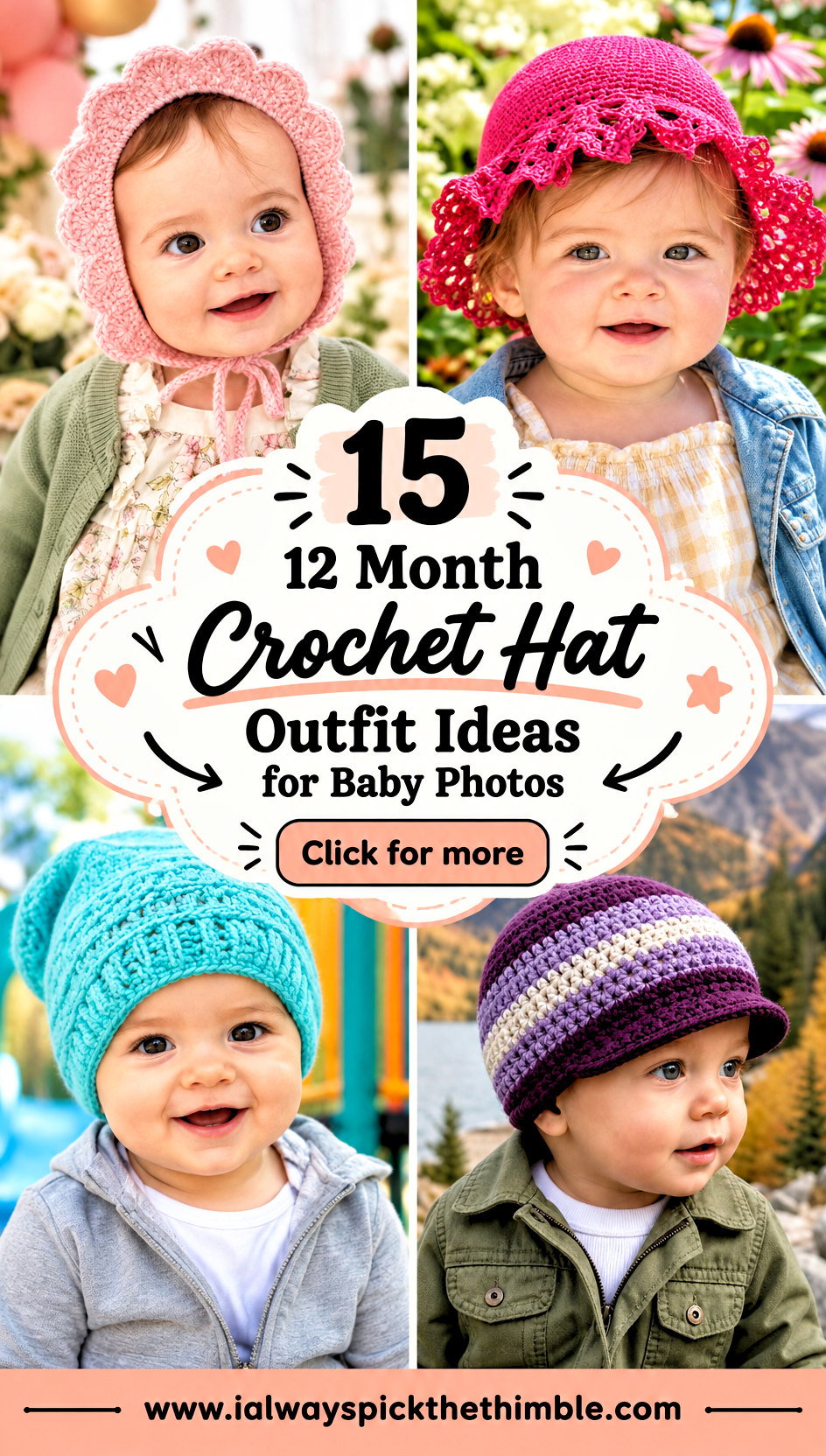 15 12 Month Crochet Hat Outfit Ideas for Baby Photos - 15 12 Month Crochet Hat Outfit Ideas for Baby Photos