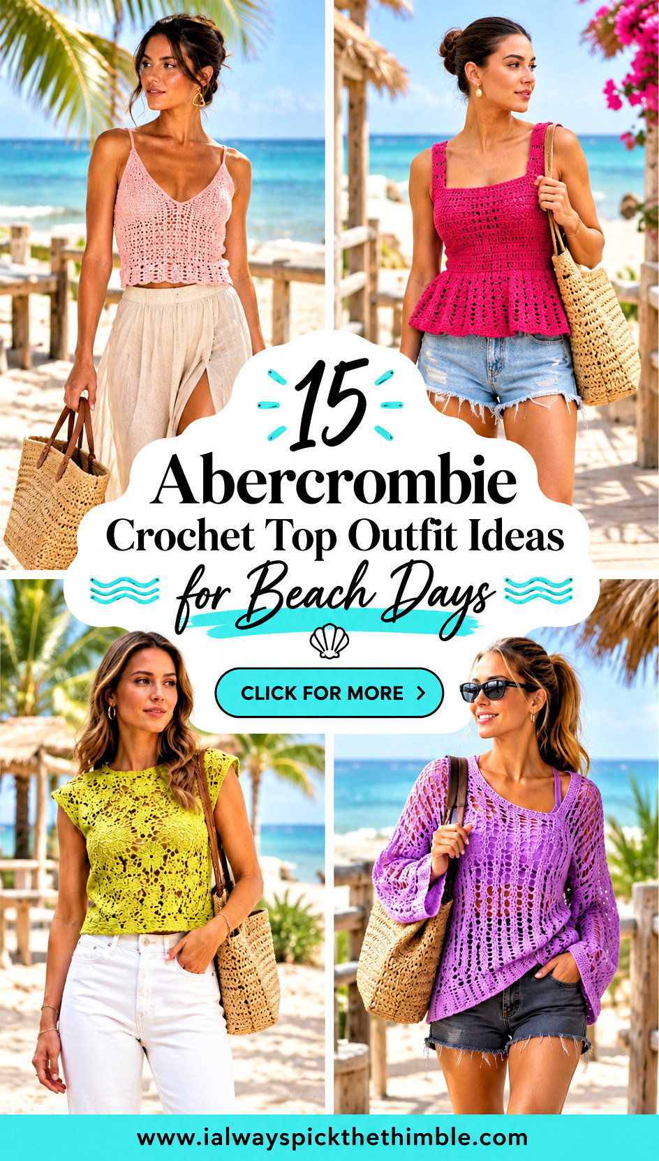 15 Abercrombie Crochet Top Outfit Ideas for Beach Days - 15 Abercrombie Crochet Top Outfit Ideas for Beach Days