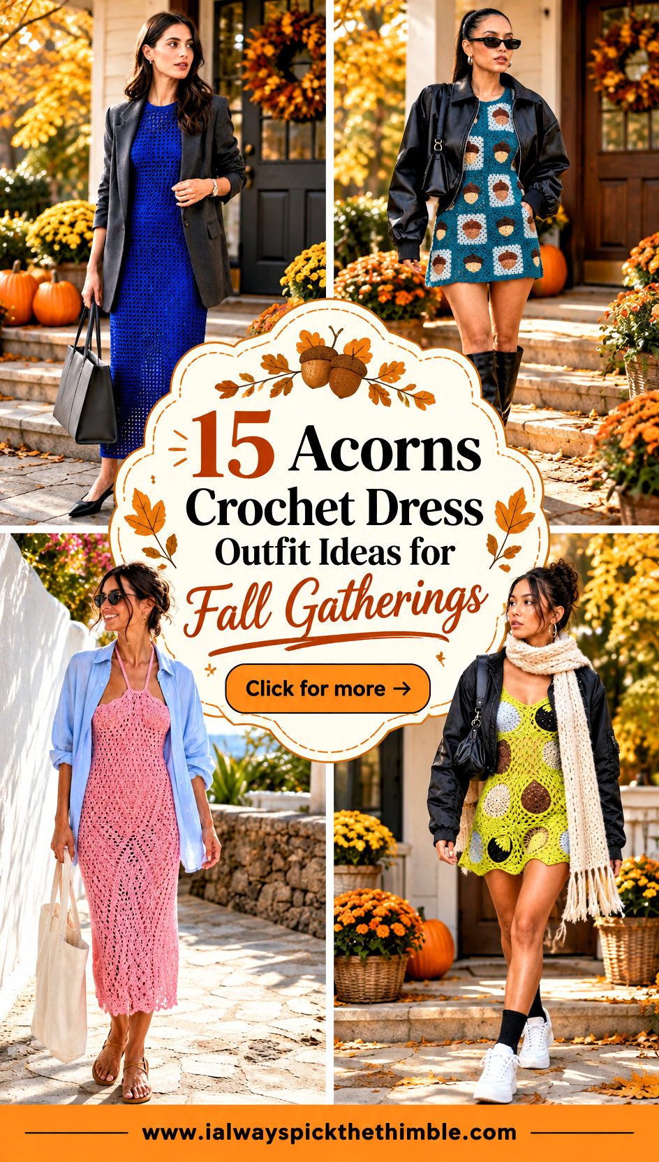 15 Acorns Crochet Dress Outfit Ideas for Fall Gatherings - 15 Acorns Crochet Dress Outfit Ideas for Fall Gatherings