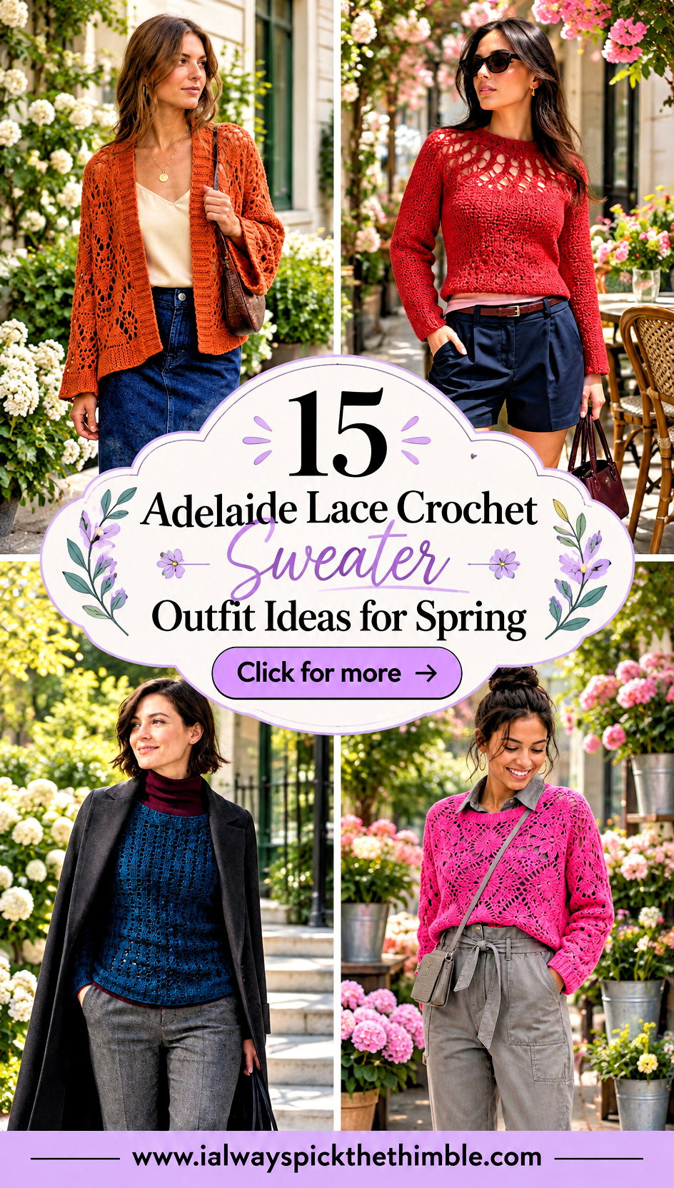 15 Adelaide Lace Crochet Sweater Outfit Ideas for Spring - 15 Adelaide Lace Crochet Sweater Outfit Ideas for Spring
