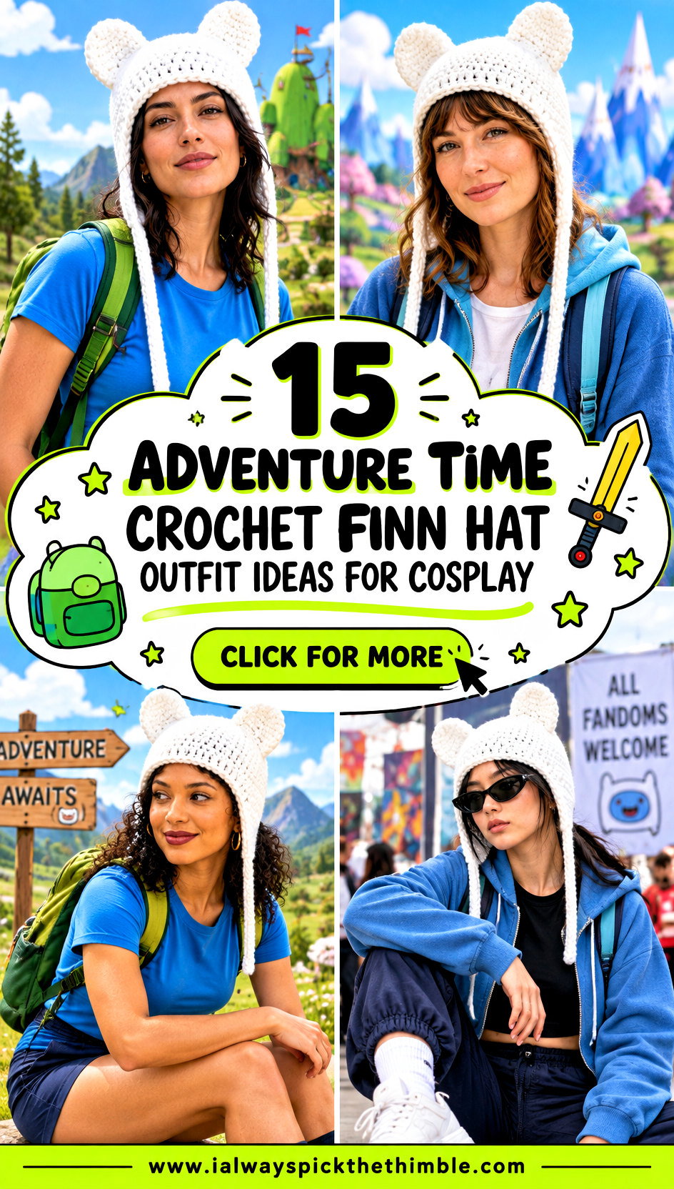 15 Adventure Time Crochet Finn Hat Outfit Ideas for Cosplay - 15 Adventure Time Crochet Finn Hat Outfit Ideas for Cosplay