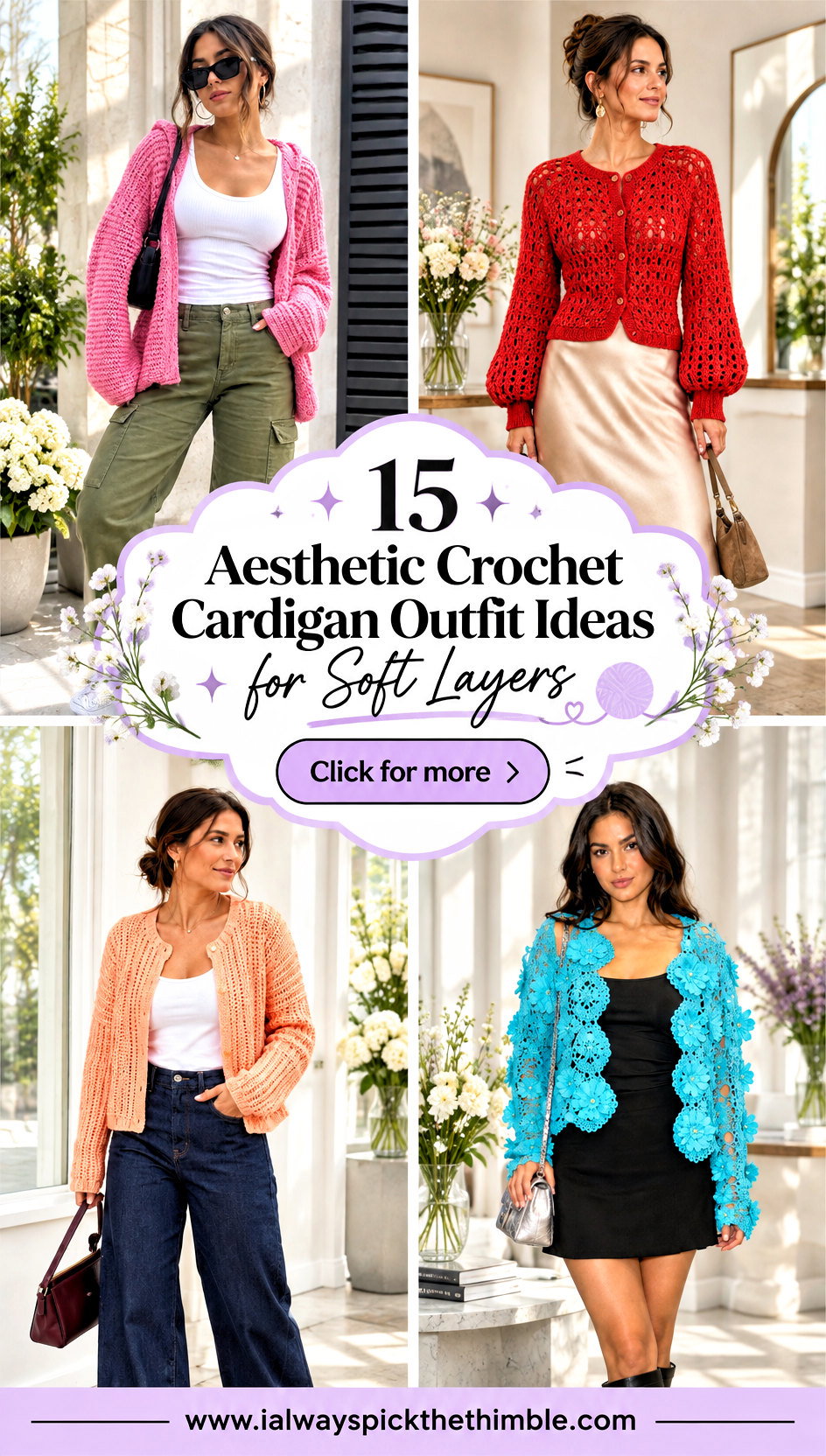 15 Aesthetic Crochet Cardigan Outfit Ideas for Soft Layers - 15 Aesthetic Crochet Cardigan Outfit Ideas for Soft Layers