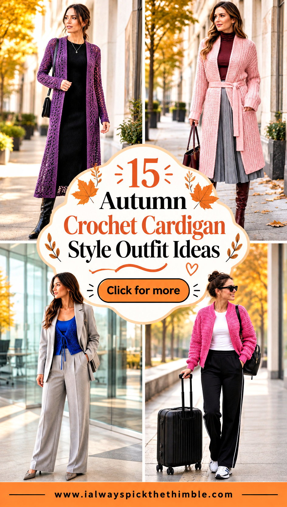 15 Autumn Crochet Cardigan Style Outfit Ideas for Fall - 15 Autumn Crochet Cardigan Style Outfit Ideas for Fall