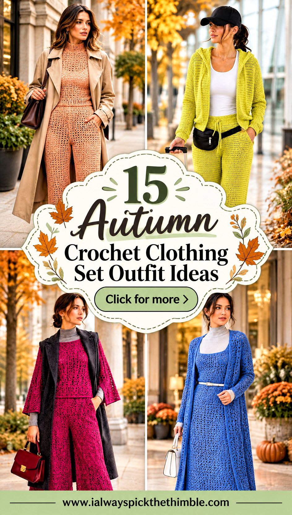 15 Autumn Crochet Clothing Set Outfit Ideas for Cozy Days - 15 Autumn Crochet Clothing Set Outfit Ideas for Cozy Days