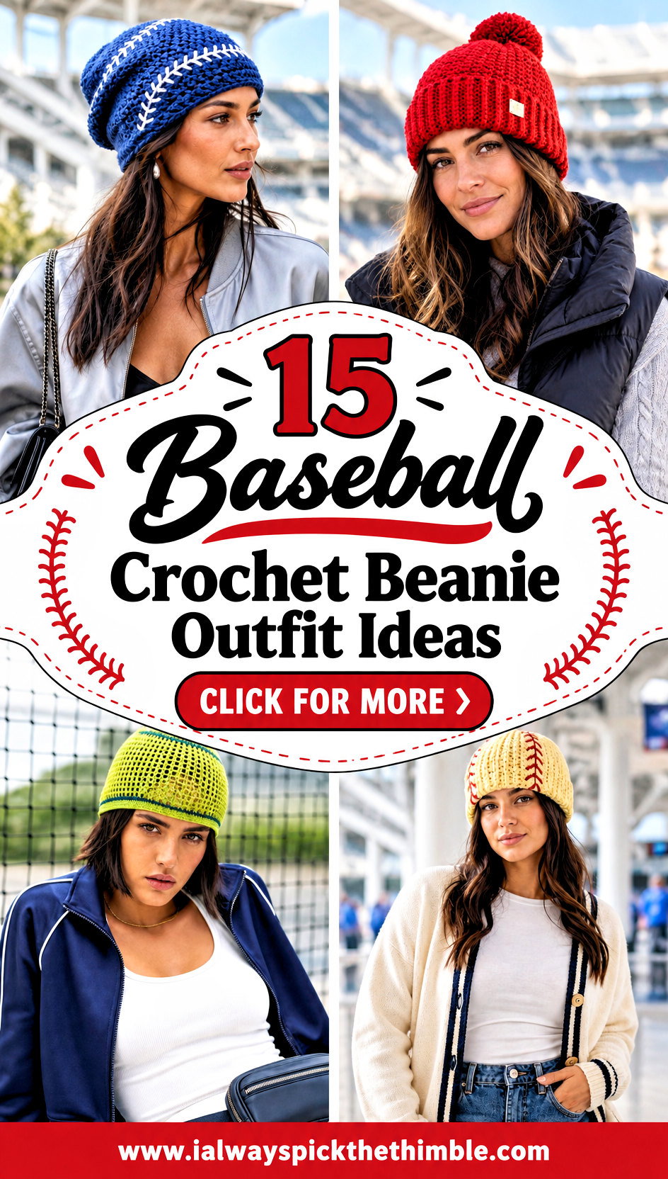 15 Baseball Crochet Beanie Outfit Ideas for Game Days - 15 Baseball Crochet Beanie Outfit Ideas for Game Days
