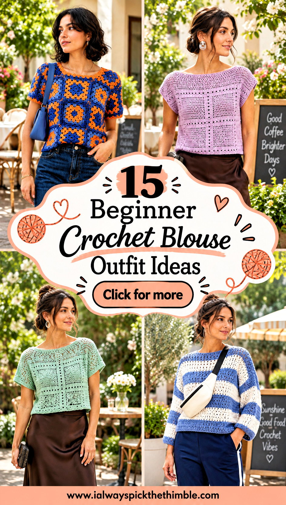15 Beginner Crochet Blouse Outfit Ideas for Casual Days - 15 Beginner Crochet Blouse Outfit Ideas for Casual Days
