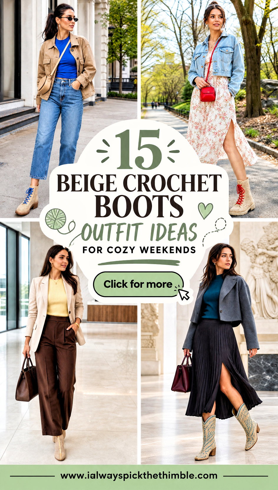 15 Beige Crochet Boots Outfit Ideas for Cozy Weekends - 15 Beige Crochet Boots Outfit Ideas for Cozy Weekends