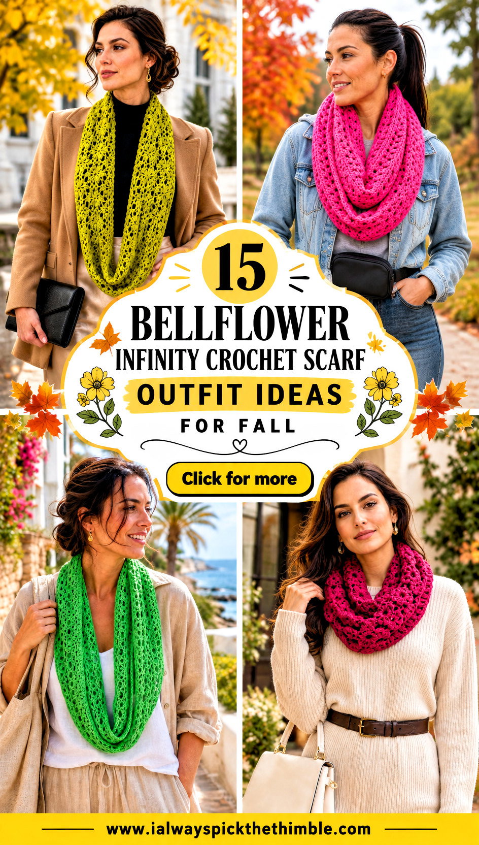15 Bellflower Infinity Crochet Scarf Outfit Ideas for Fall - 15 Bellflower Infinity Crochet Scarf Outfit Ideas for Fall