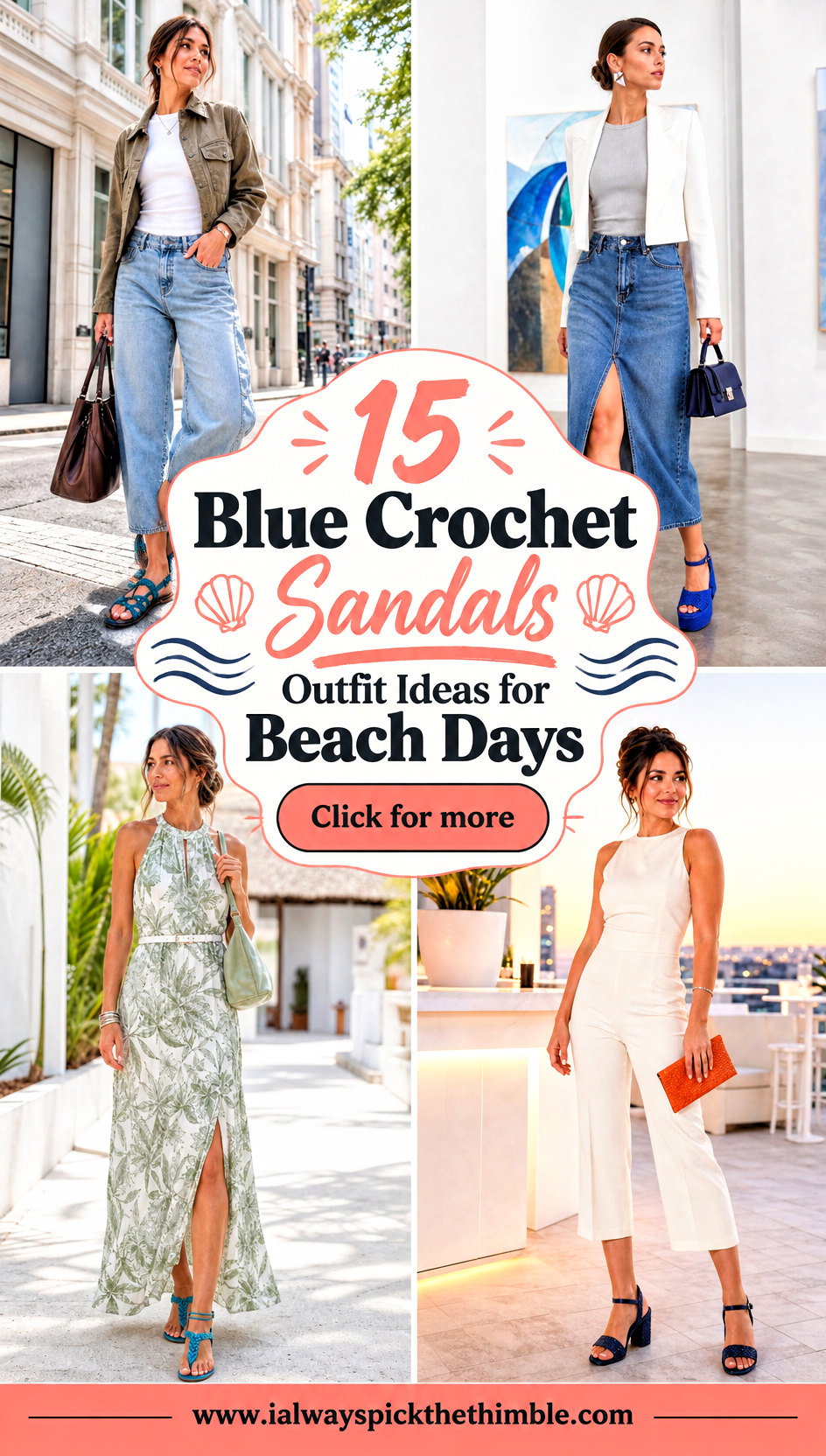 15 Blue Crochet Sandals Outfit Ideas for Beach Days - 15 Blue Crochet Sandals Outfit Ideas for Beach Days