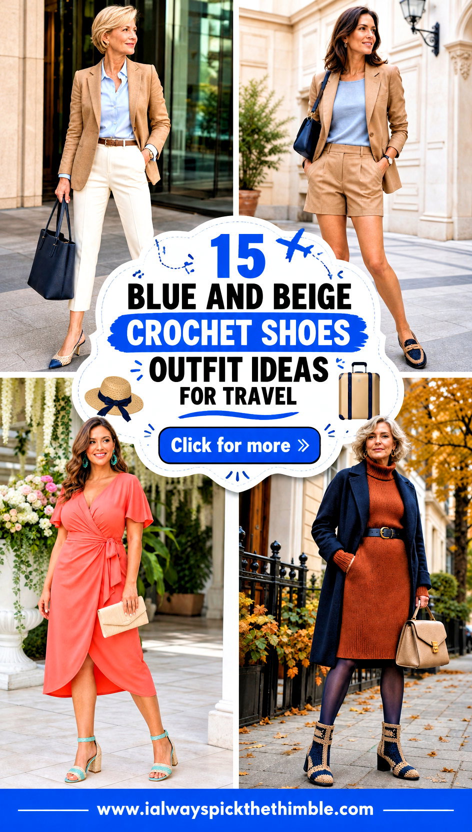 15 Blue and Beige Crochet Shoes Outfit Ideas for Travel - 15 Blue and Beige Crochet Shoes Outfit Ideas for Travel