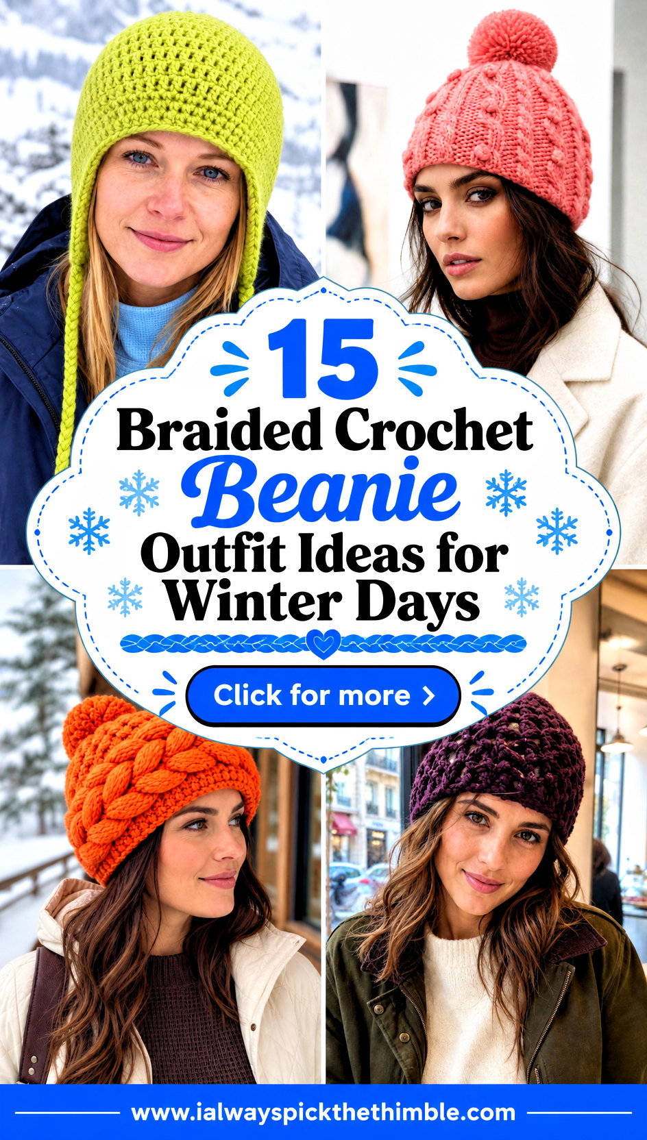 15 Braided Crochet Beanie Outfit Ideas for Winter Days - 15 Braided Crochet Beanie Outfit Ideas for Winter Days