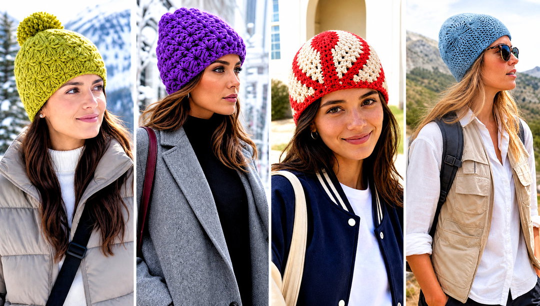 15 Burst Crochet Beanie Outfit Ideas for Chilly Days