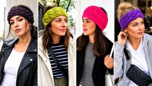 15 Cable Crochet Headband Outfit Ideas for Winter Walks
