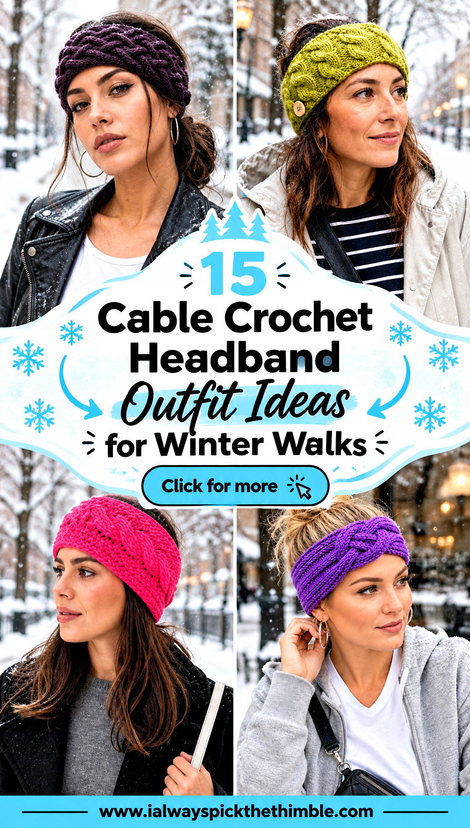 15 Cable Crochet Headband Outfit Ideas for Winter Walks - 15 Cable Crochet Headband Outfit Ideas for Winter Walks