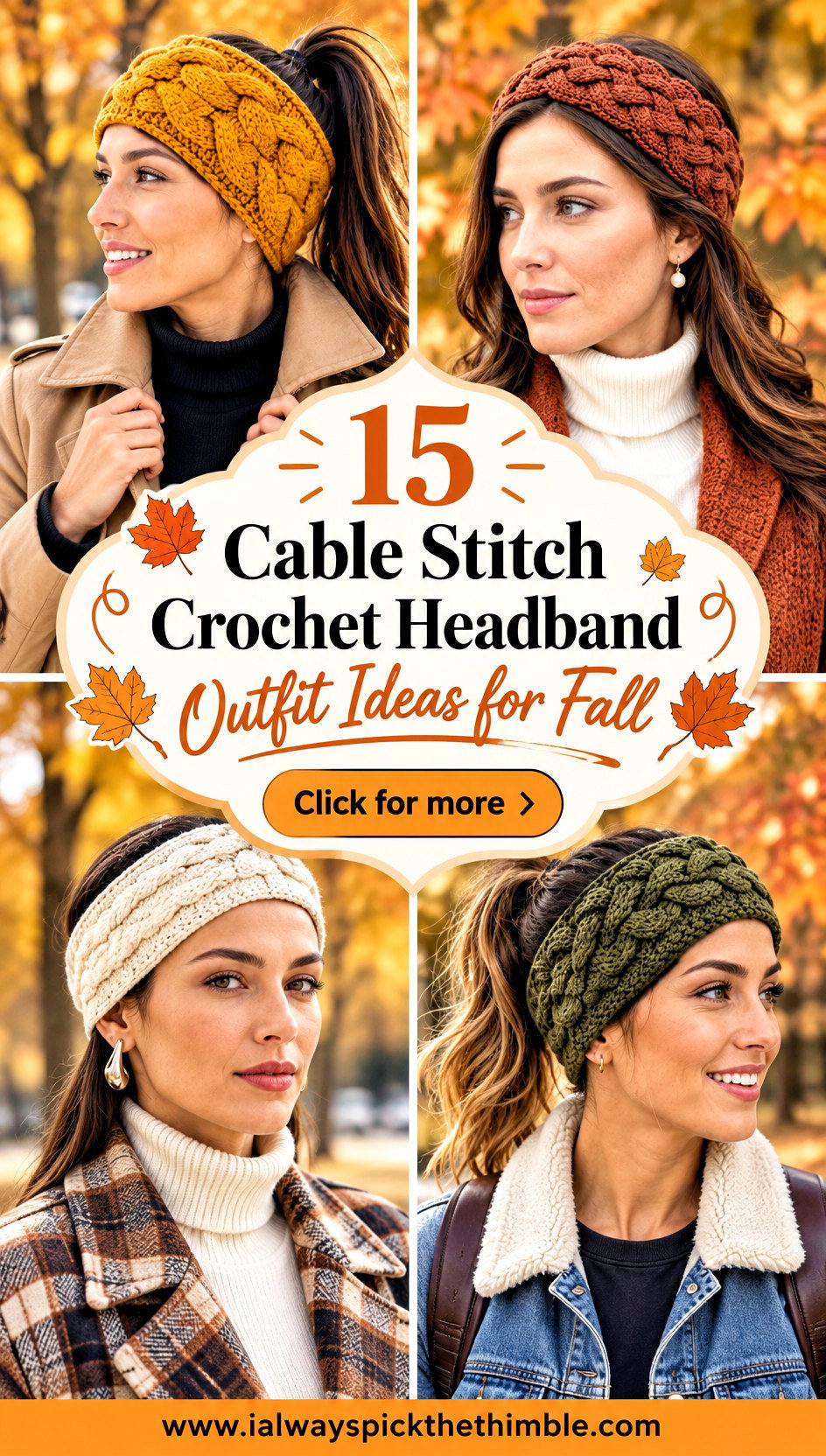 15 Cable Stitch Crochet Headband Outfit Ideas for Fall - 15 Cable Stitch Crochet Headband Outfit Ideas for Fall