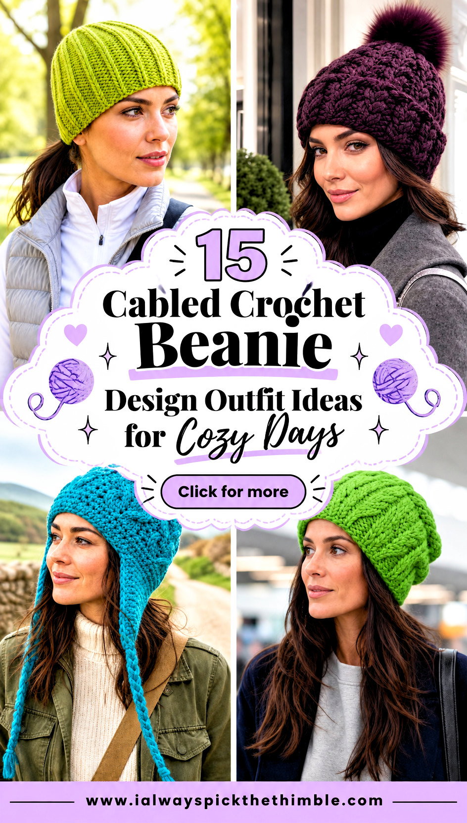 15 Cabled Crochet Beanie Design Outfit Ideas for Cozy Days - 15 Cabled Crochet Beanie Design Outfit Ideas for Cozy Days