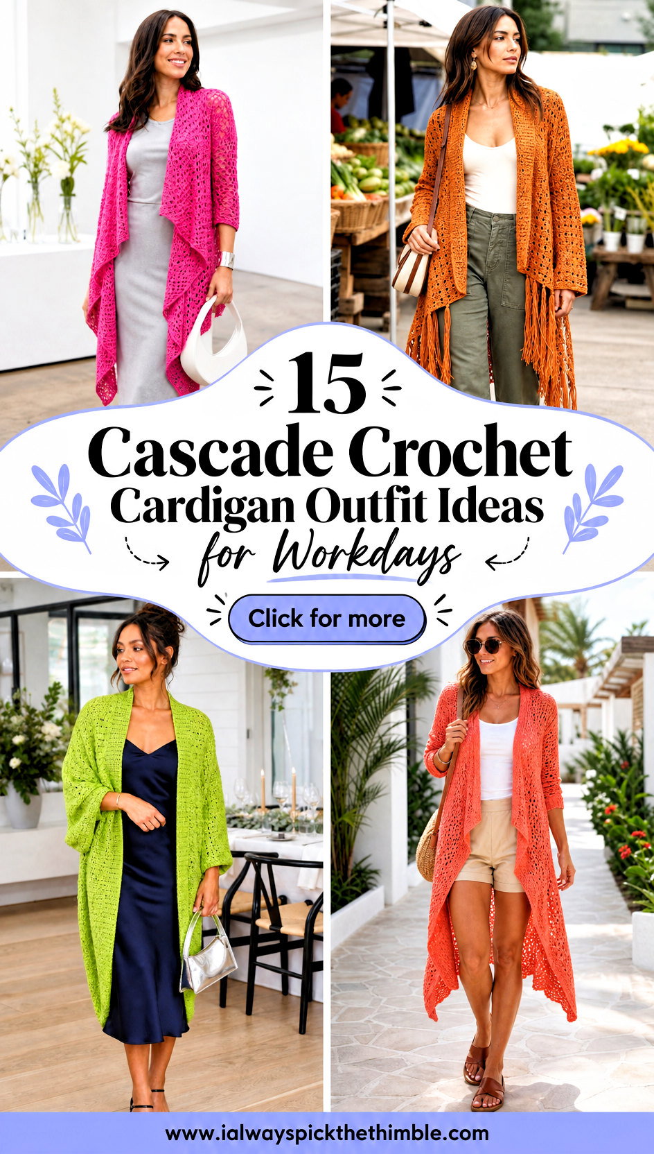 15 Cascade Crochet Cardigan Outfit Ideas for Workdays - 15 Cascade Crochet Cardigan Outfit Ideas for Workdays