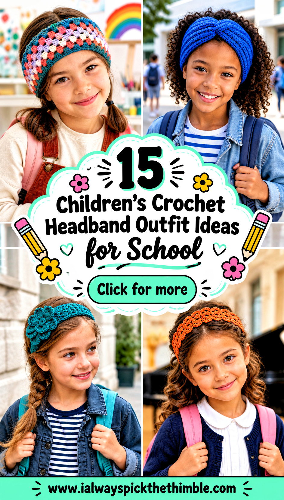 15 Childrens Crochet Headband Outfit Ideas for School - 15 Children’s Crochet Headband Outfit Ideas for School