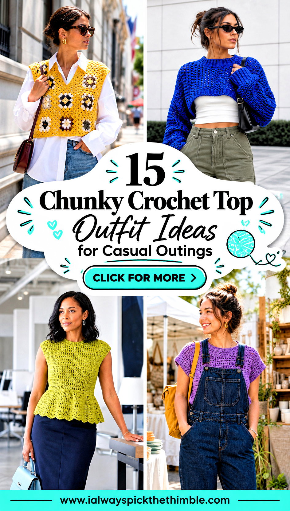 15 Chunky Crochet Top Outfit Ideas for Casual Outings - 15 Chunky Crochet Top Outfit Ideas for Casual Outings