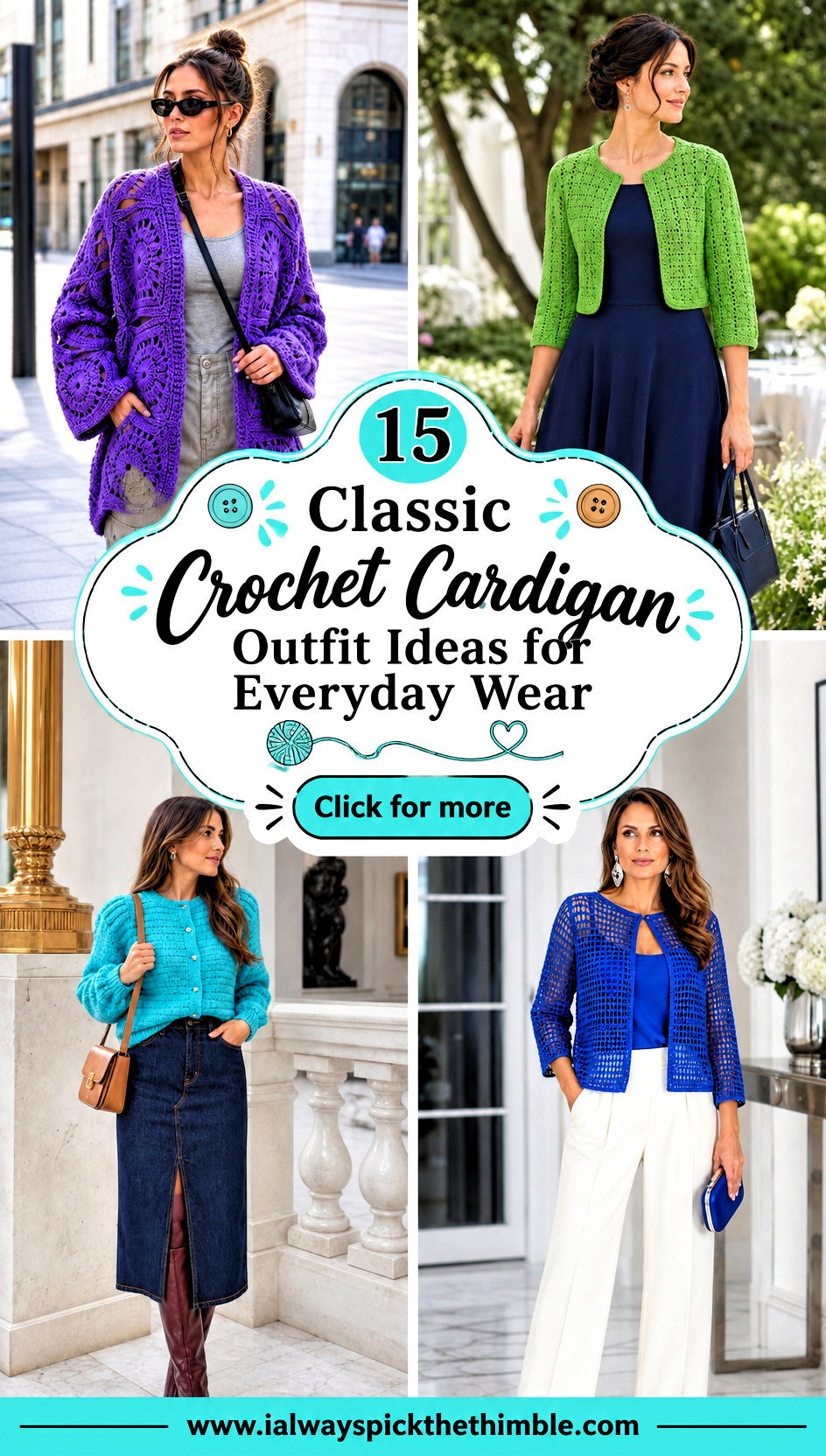 15 Classic Crochet Cardigan Outfit Ideas for Everyday Wear - 15 Classic Crochet Cardigan Outfit Ideas for Everyday Wear