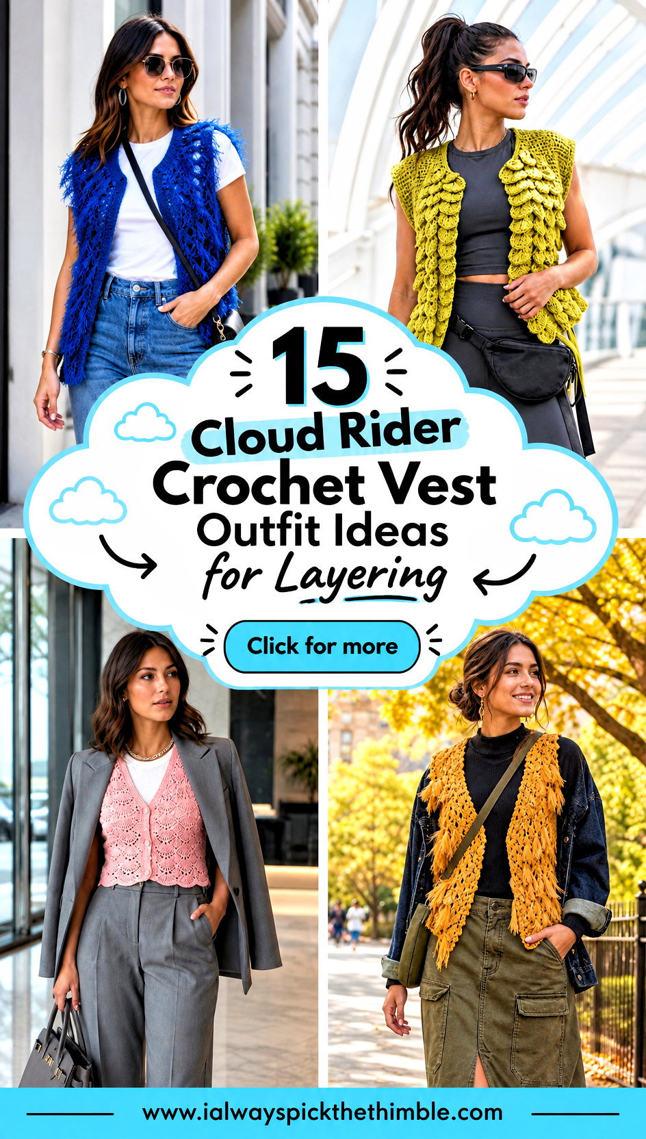 15 Cloud Rider Crochet Vest Outfit Ideas for Layering - 15 Cloud Rider Crochet Vest Outfit Ideas for Layering