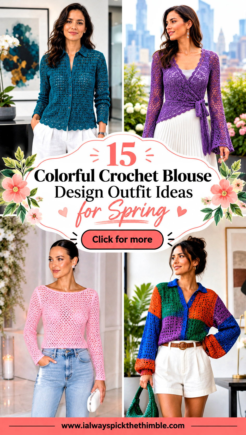 15 Colorful Crochet Blouse Design Outfit Ideas for Spring - 15 Colorful Crochet Blouse Design Outfit Ideas for Spring