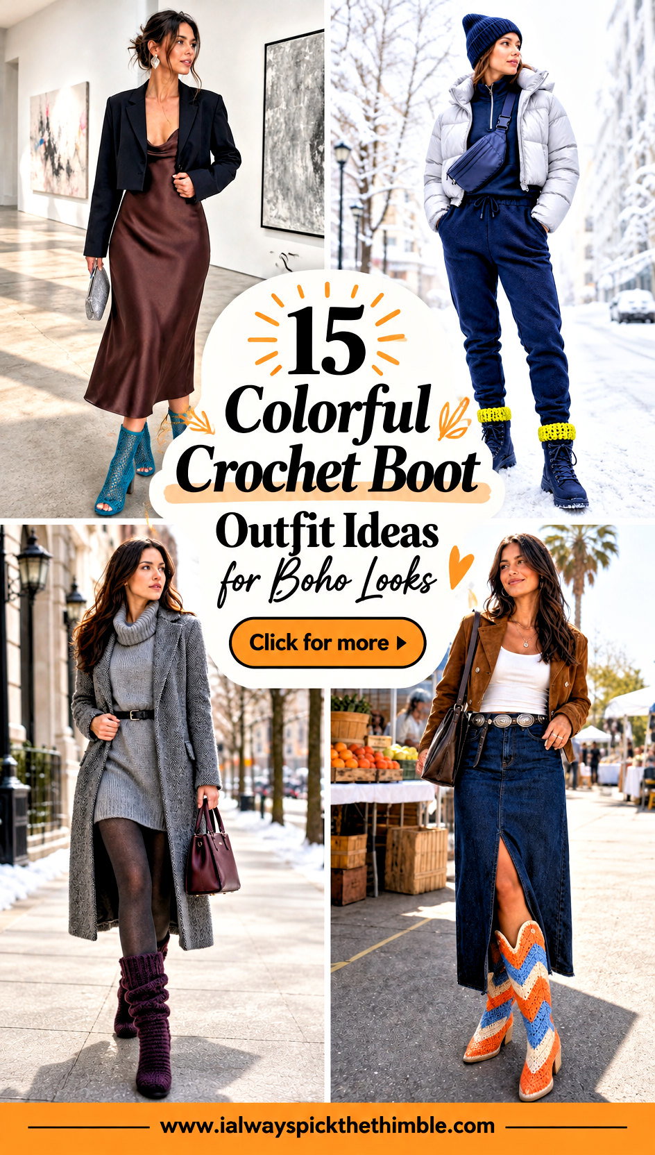 15 Colorful Crochet Boot Outfit Ideas for Boho Looks - 15 Colorful Crochet Boot Outfit Ideas for Boho Looks