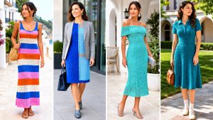 15 Colorful Crochet Dress Outfit Ideas for Beach Days