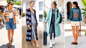 15 Colorful Crochet Jacket Design Outfit Ideas for Fall