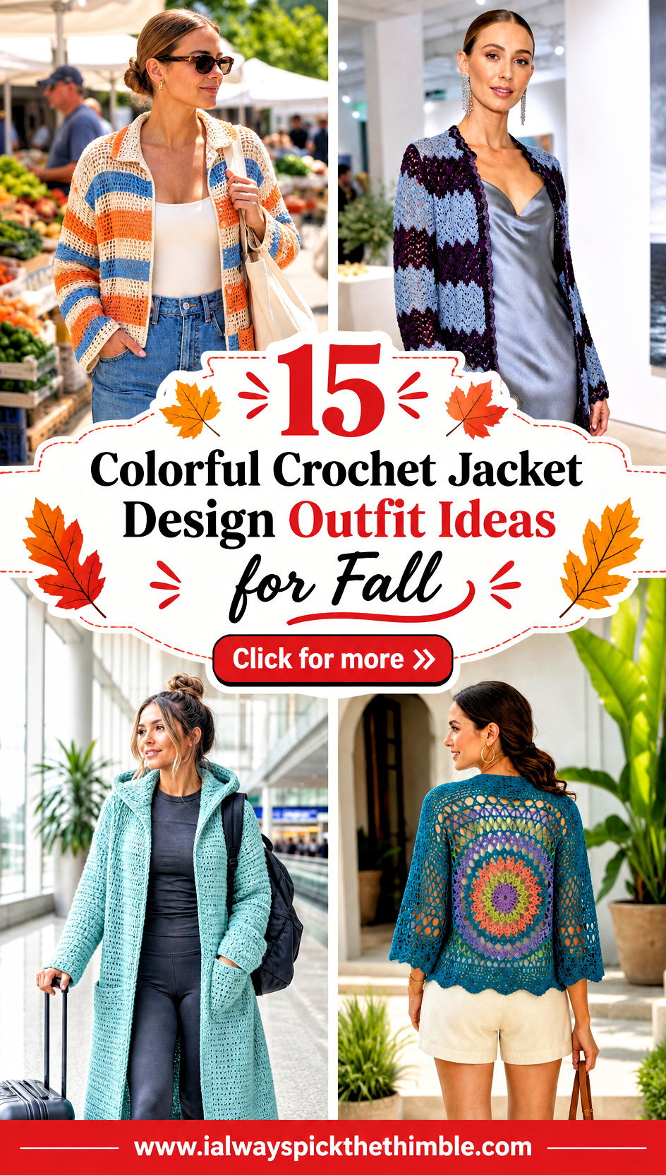 15 Colorful Crochet Jacket Design Outfit Ideas for Fall - 15 Colorful Crochet Jacket Design Outfit Ideas for Fall