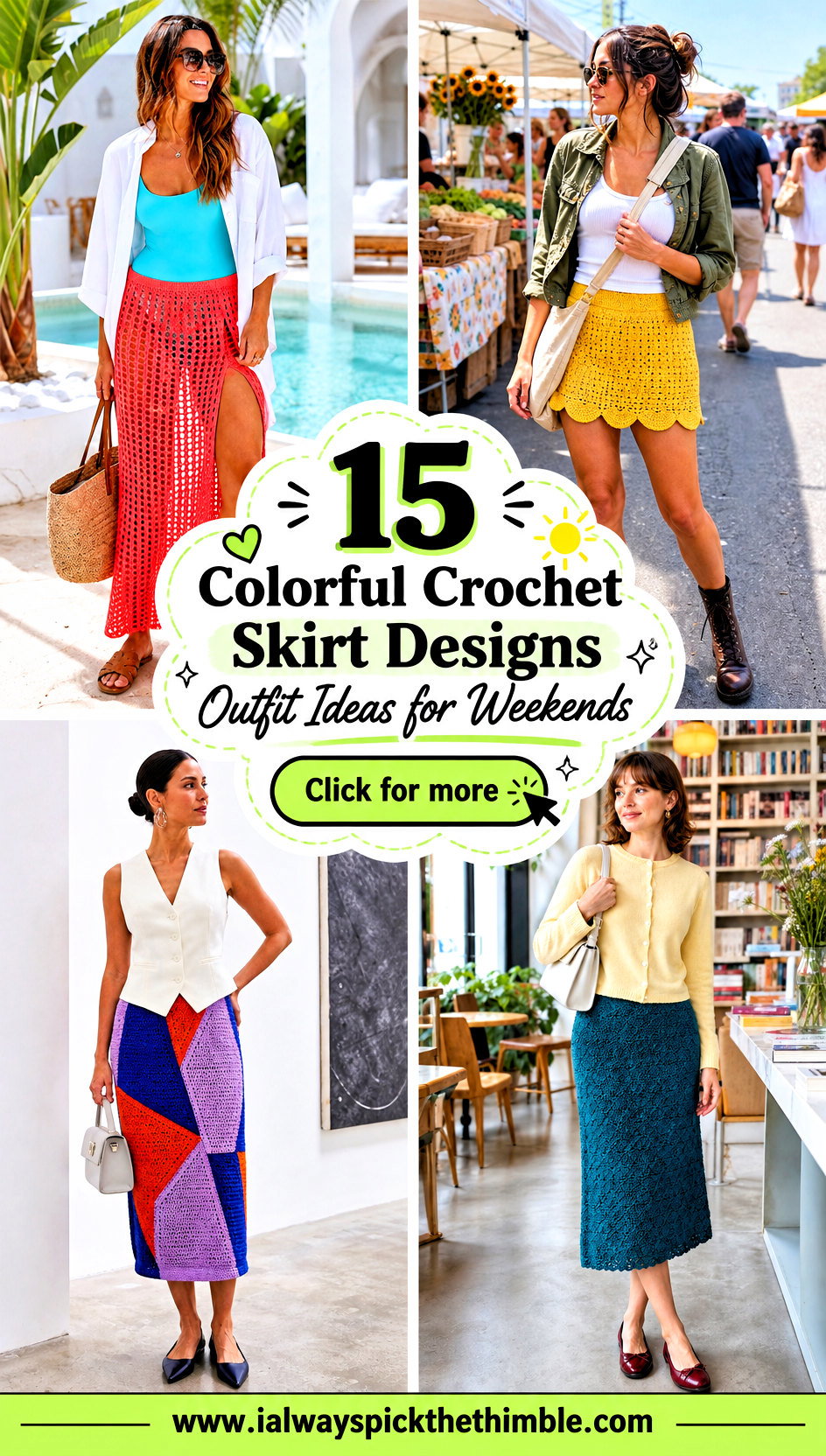 15 Colorful Crochet Skirt Designs Outfit Ideas for Weekends - 15 Colorful Crochet Skirt Designs Outfit Ideas for Weekends