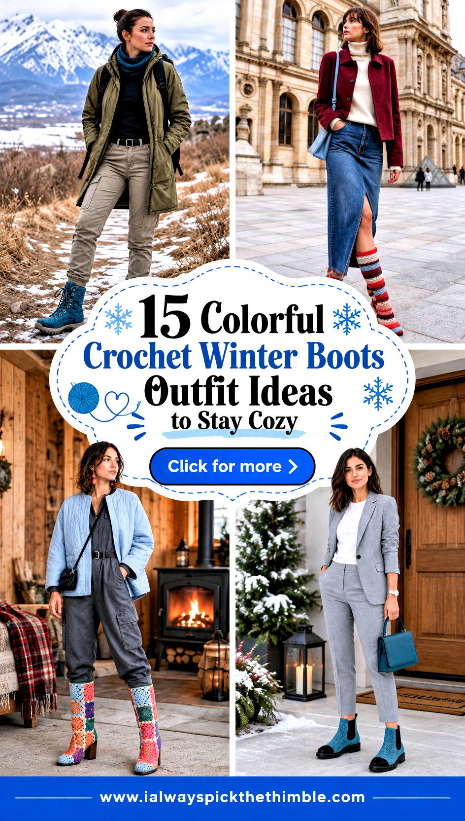 15 Colorful Crochet Winter Boots Outfit Ideas to Stay Cozy - 15 Colorful Crochet Winter Boots Outfit Ideas to Stay Cozy