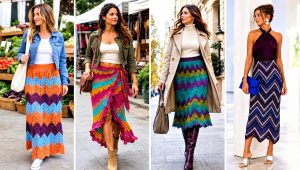 15 Colorful Crochet Zigzag Skirt Outfit Ideas for Bold Style