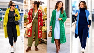 15 Colorful Crocheted Sweater Coat Outfit Ideas for Warmth