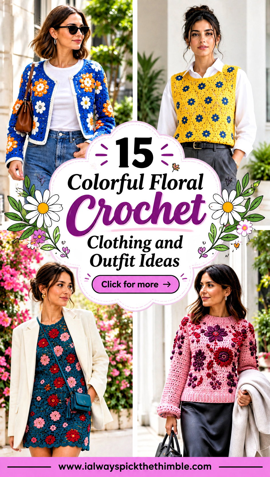 15 Colorful Floral Crochet Clothing and Outfit Ideas - 15 Colorful Floral Crochet Clothing and Outfit Ideas