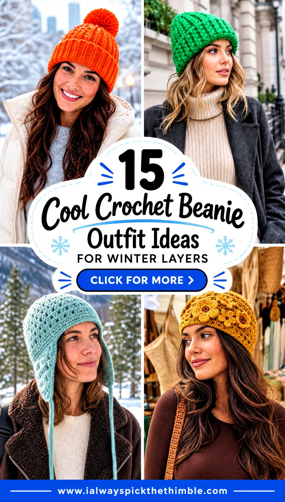 15 Cool Crochet Beanie Outfit Ideas for Winter Layers - 15 Cool Crochet Beanie Outfit Ideas for Winter Layers