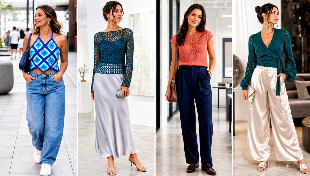 15 Cool Crochet Top Outfit Ideas for Summer Weekends