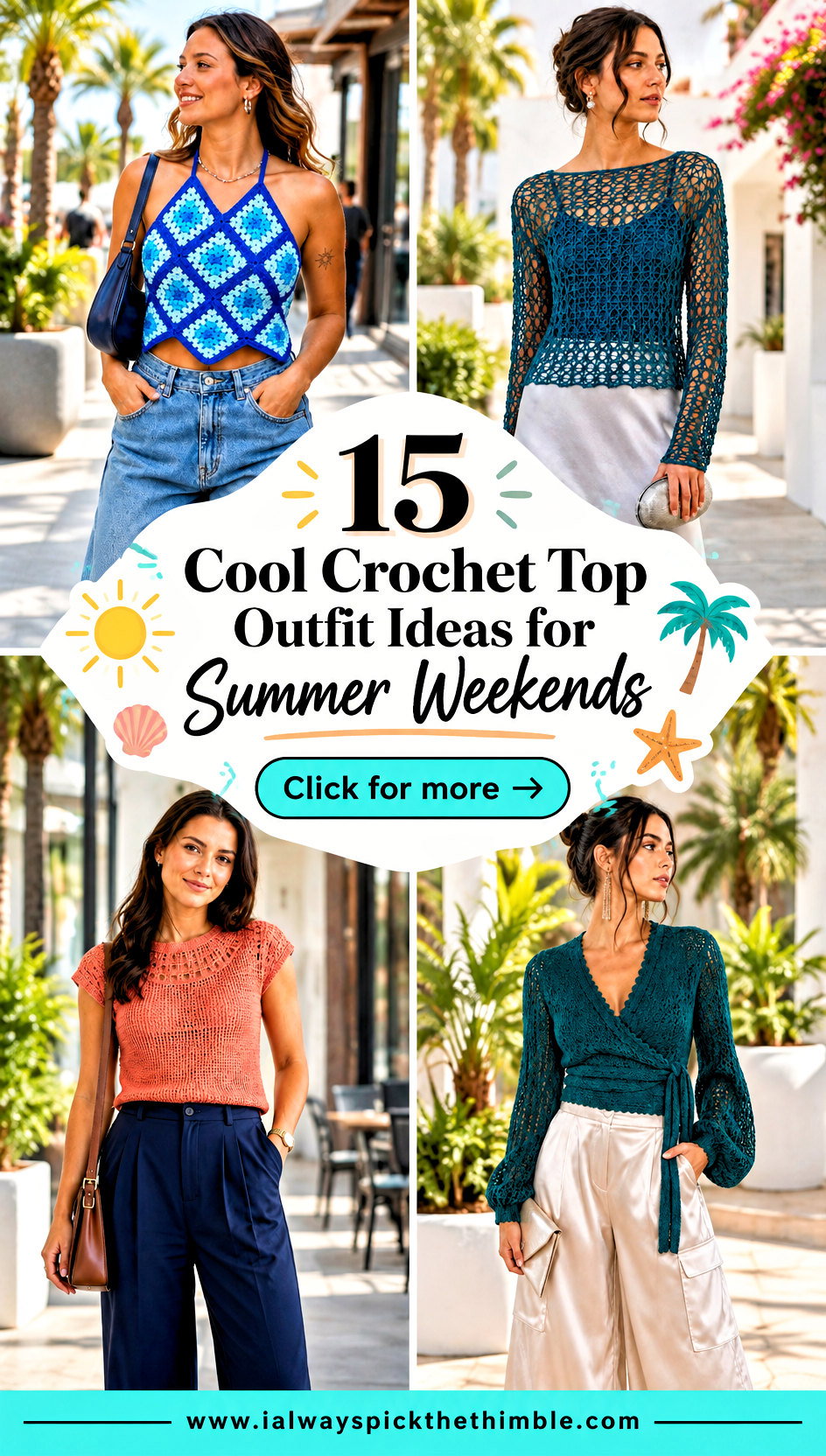 15 Cool Crochet Top Outfit Ideas for Summer Weekends - 15 Cool Crochet Top Outfit Ideas for Summer Weekends