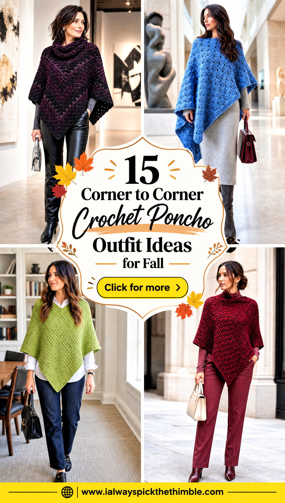 15 Corner to Corner Crochet Poncho Outfit Ideas for Fall - 15 Corner to Corner Crochet Poncho Outfit Ideas for Fall