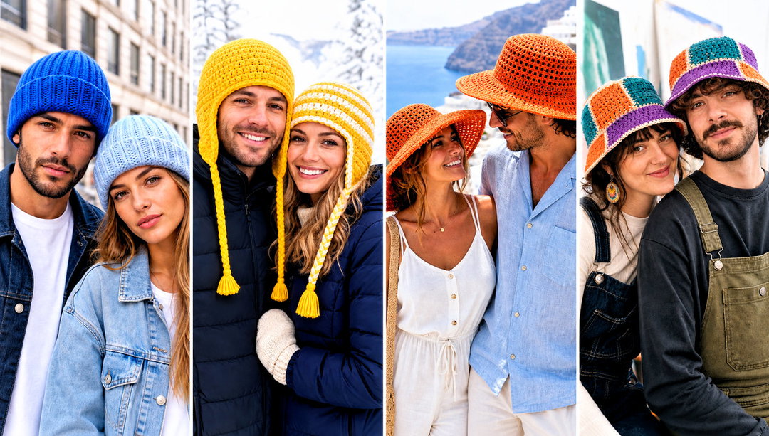 15 Couples Crochet Hats Outfit Ideas for Matching Looks