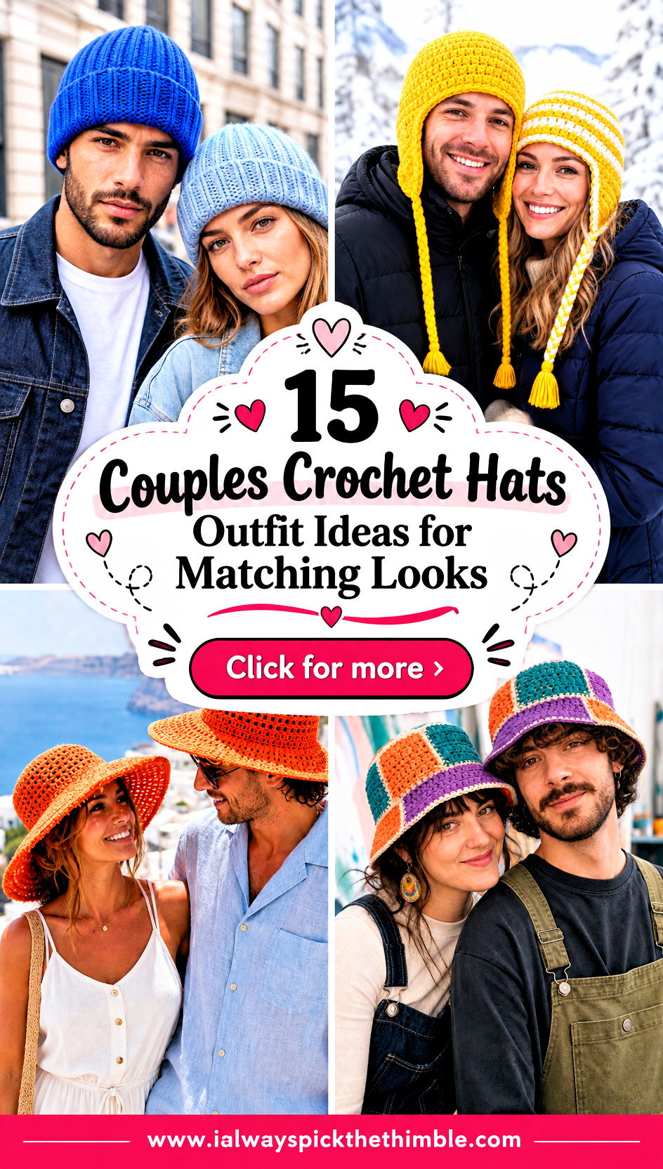 15 Couples Crochet Hats Outfit Ideas for Matching Looks - 15 Couples Crochet Hats Outfit Ideas for Matching Looks