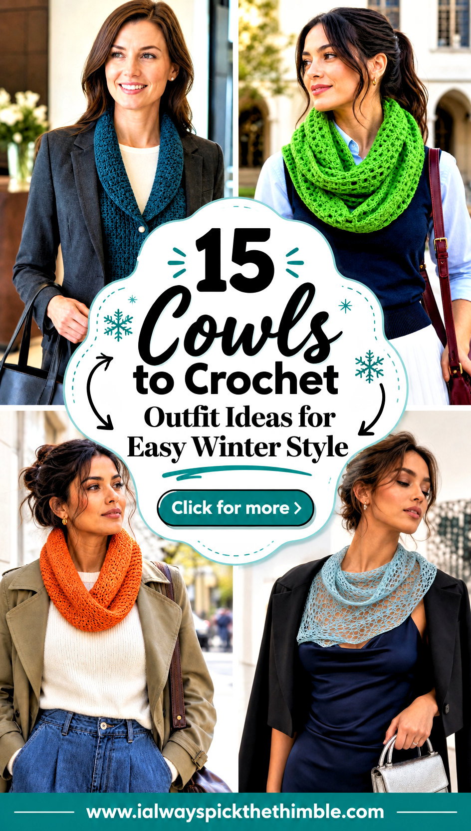 15 Cowls to Crochet Outfit Ideas for Easy Winter Style - 15 Cowls to Crochet Outfit Ideas for Easy Winter Style
