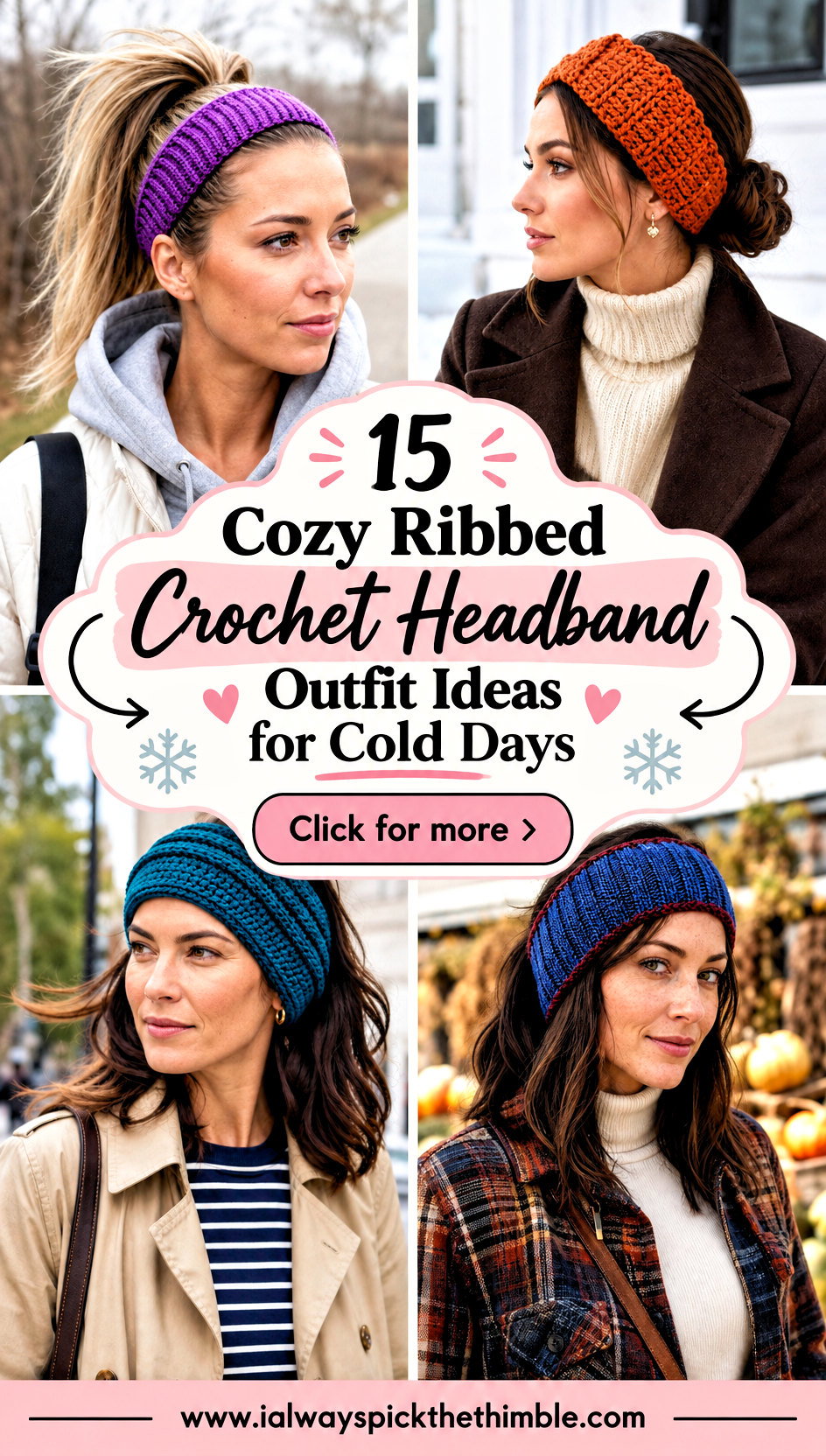15 Cozy Ribbed Crochet Headband Outfit Ideas for Cold Days - 15 Cozy Ribbed Crochet Headband Outfit Ideas for Cold Days