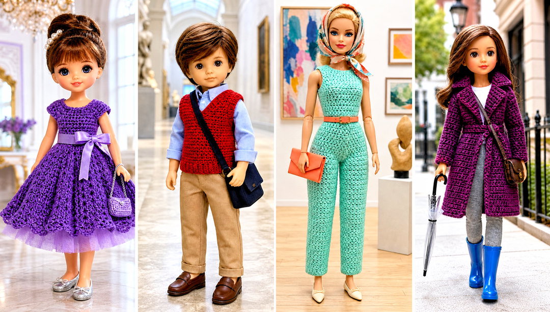 15 Crochet 5 Inch Doll Clothes and Outfit Ideas for Play