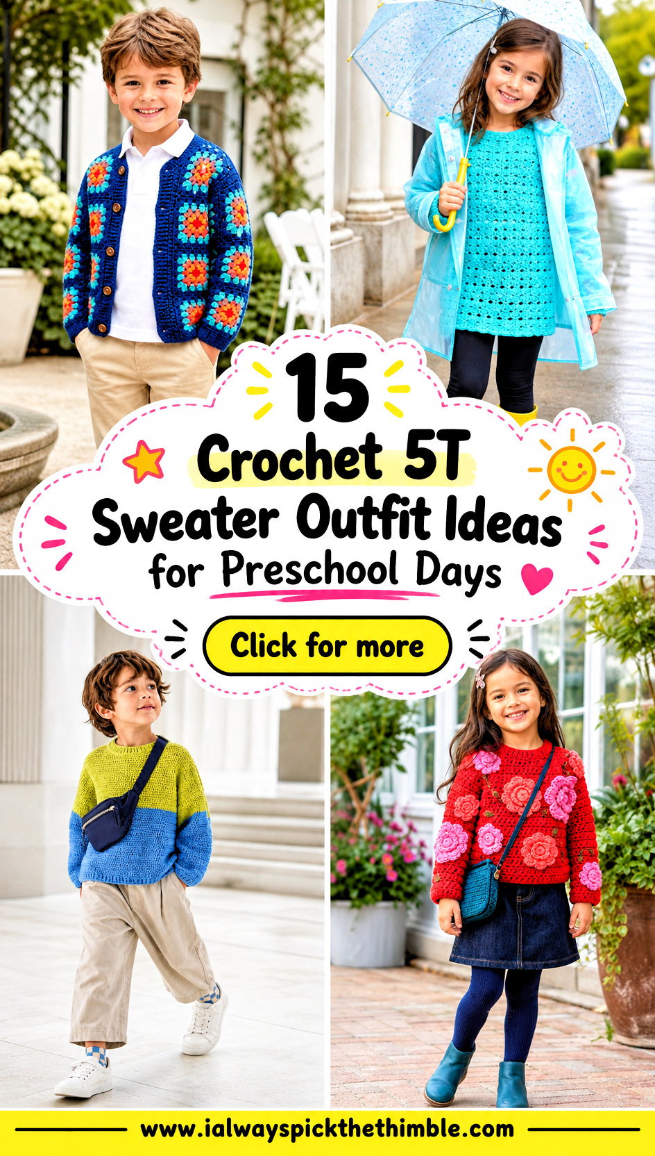15 Crochet 5T Sweater Outfit Ideas for Preschool Days - 15 Crochet 5T Sweater Outfit Ideas for Preschool Days