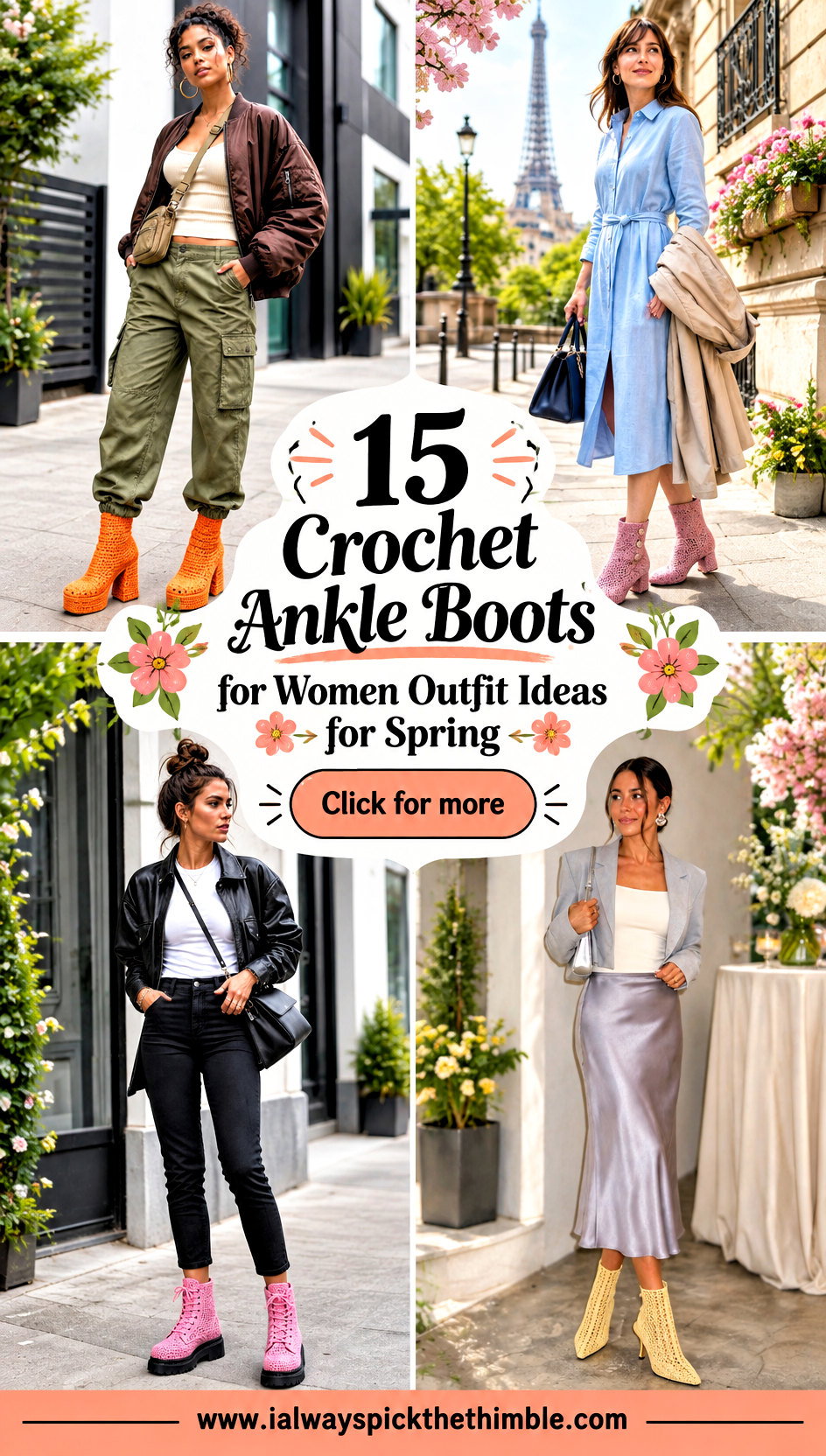 15 Crochet Ankle Boots for Women Outfit Ideas for Spring - 15 Crochet Ankle Boots for Women Outfit Ideas for Spring