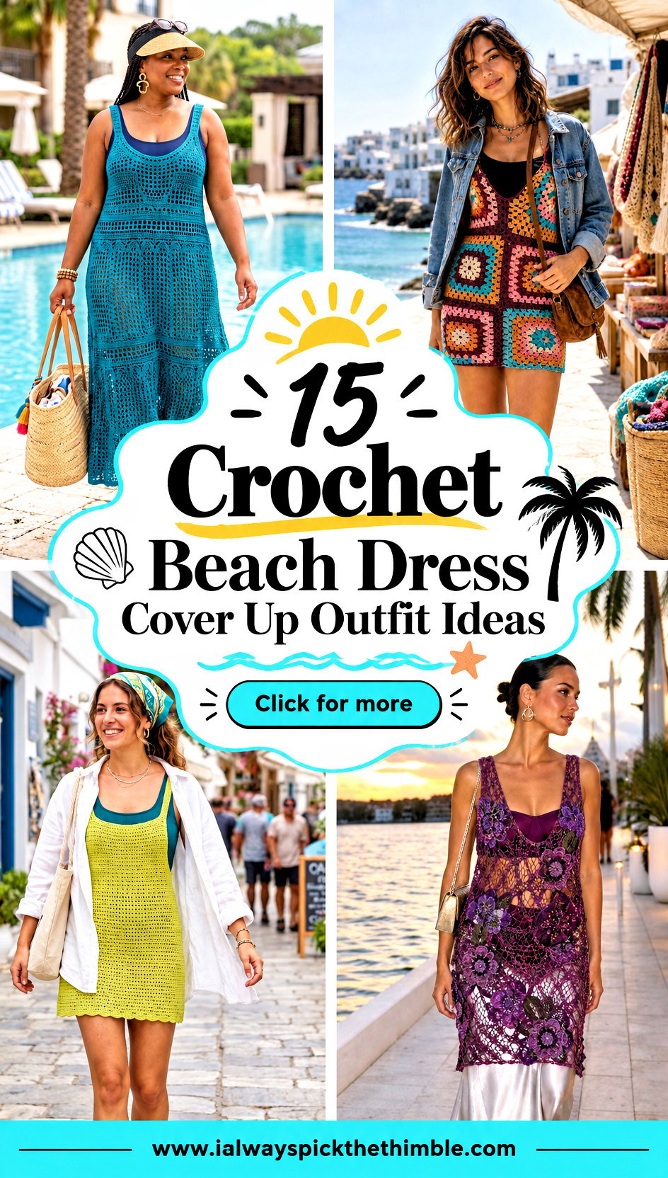 15 Crochet Beach Dress Cover Up Outfit Ideas for Pool Days - 15 Crochet Beach Dress Cover Up Outfit Ideas for Pool Days