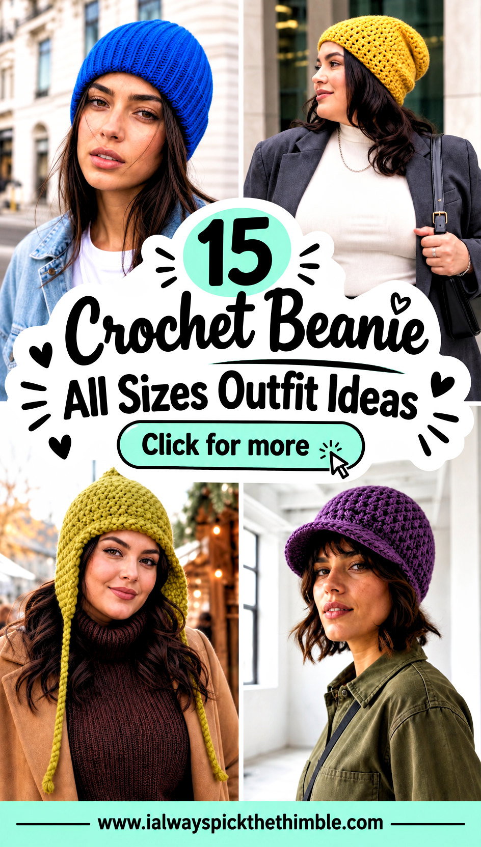 15 Crochet Beanie All Sizes Outfit Ideas for Family Photos - 15 Crochet Beanie All Sizes Outfit Ideas for Family Photos