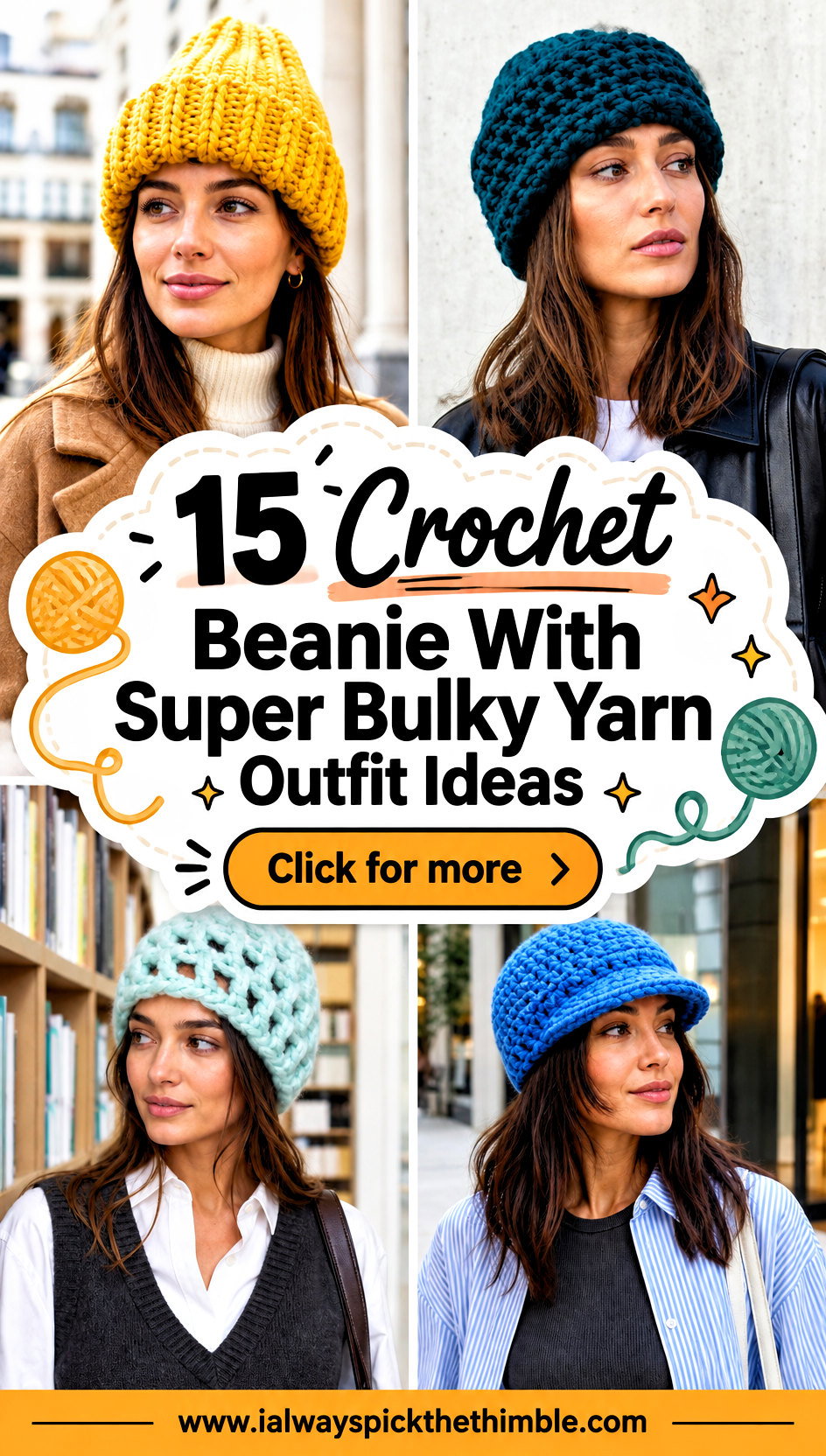 15 Crochet Beanie With Super Bulky Yarn Outfit Ideas - 15 Crochet Beanie With Super Bulky Yarn Outfit Ideas