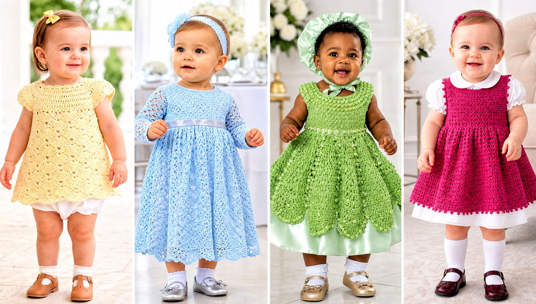 15 Crochet Blessing Dress Outfit Ideas for Baby Portraits